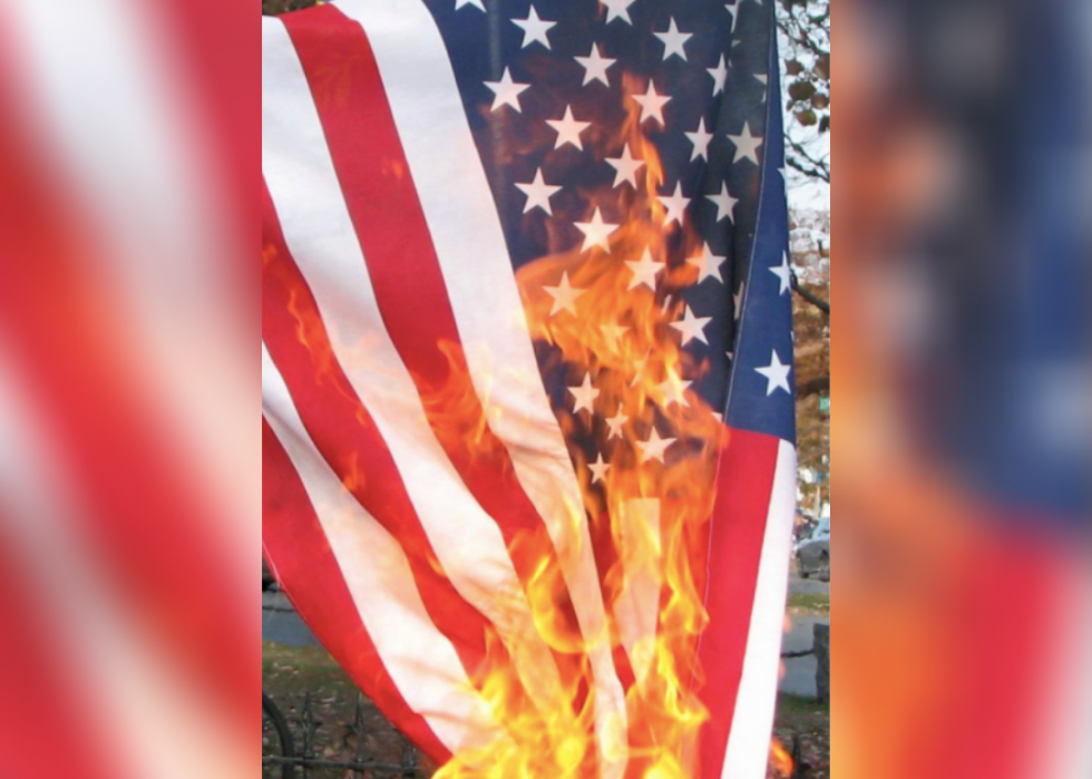 university of tennessee burning gay flag vs american flag