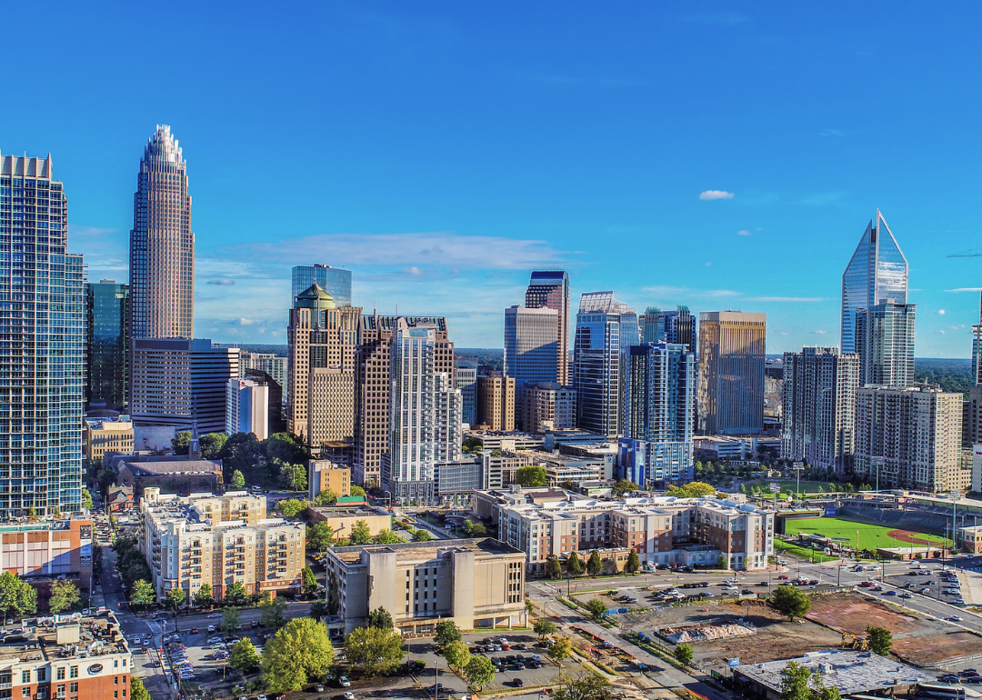 The downtown Charlotte skyline.