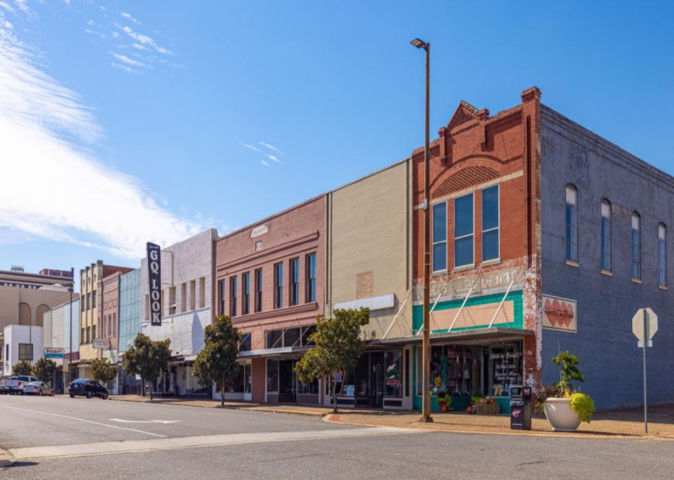 A downtown street in Texarkana.