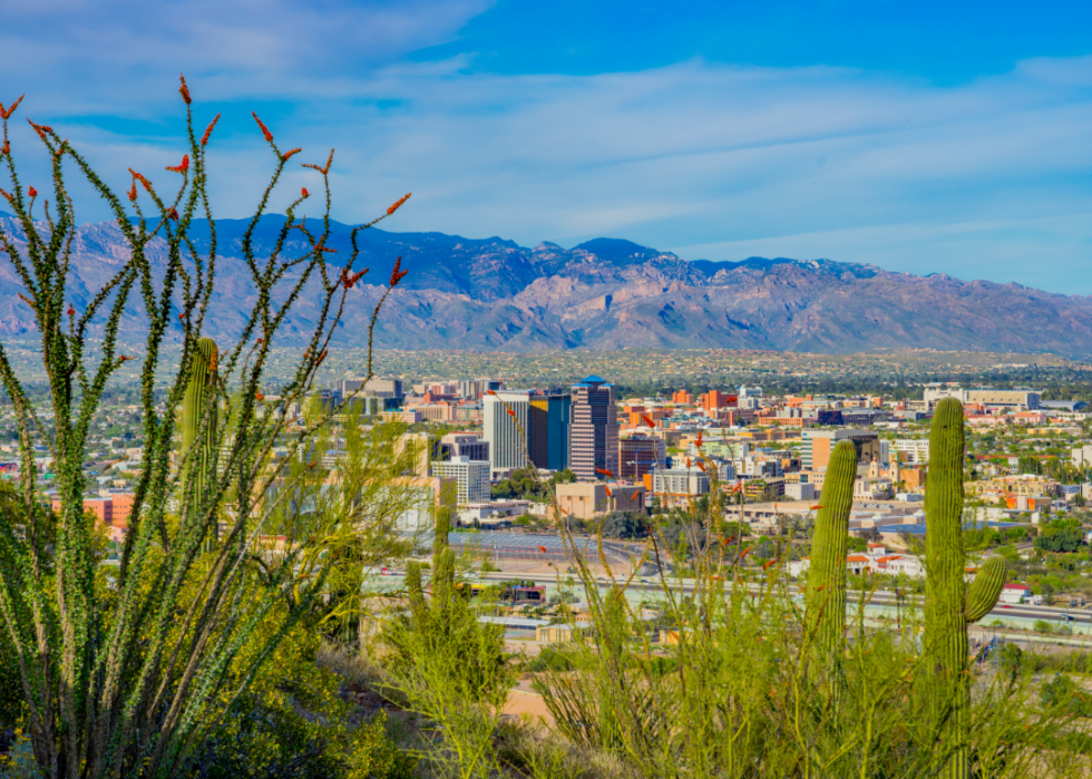 Distant view of downtown Tucson.