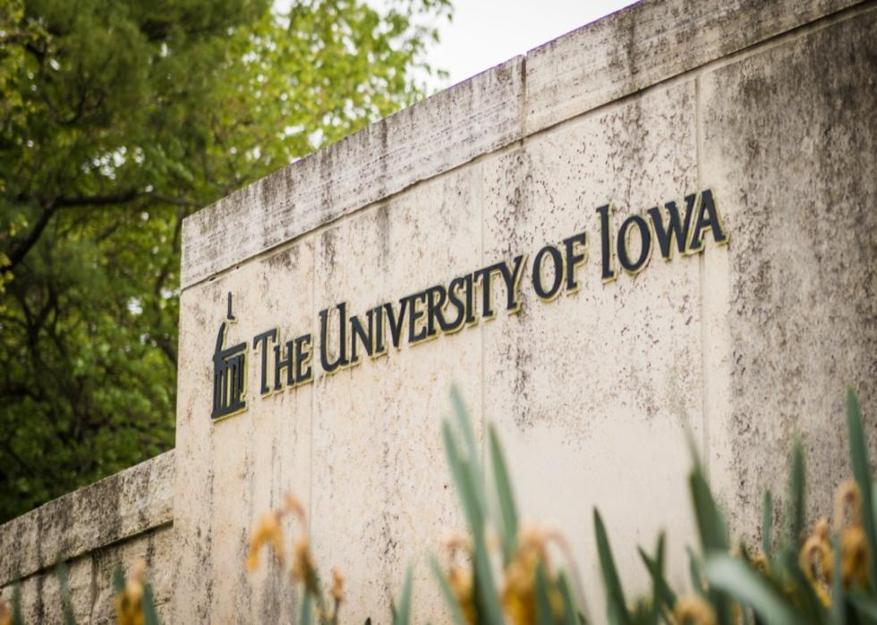 University of Iowa sign.