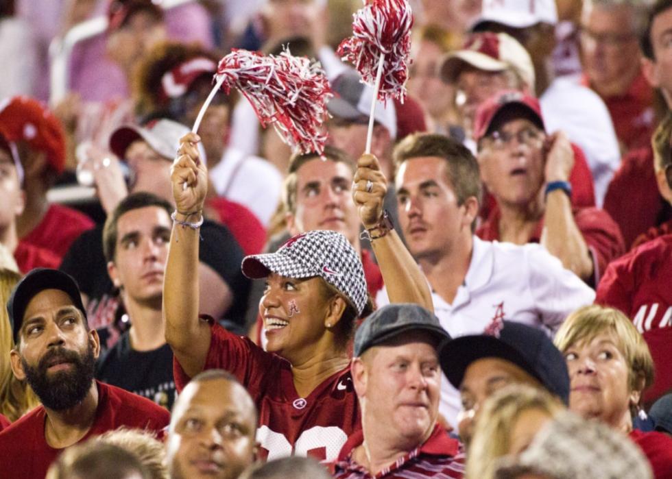 University of Alabama fans in the stadium.