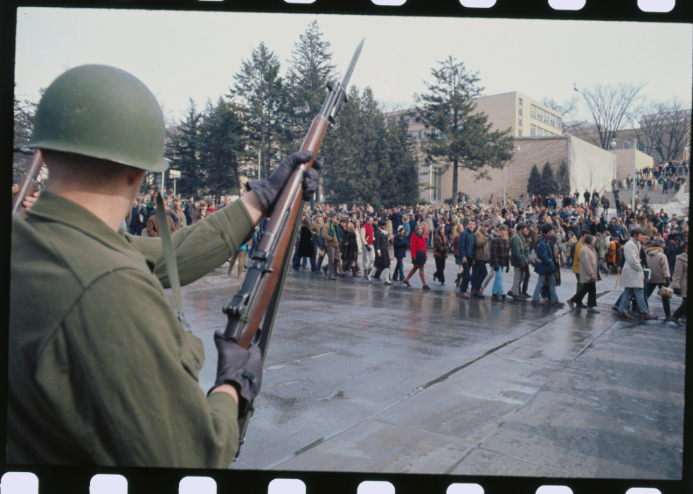 National Guardsmen and University of Wisconsin students.