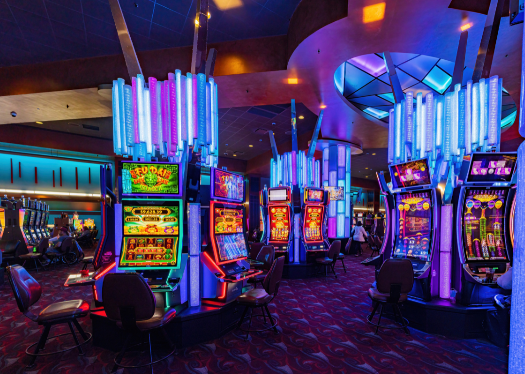 The interior of the Remington Park Casino in Oklahoma.