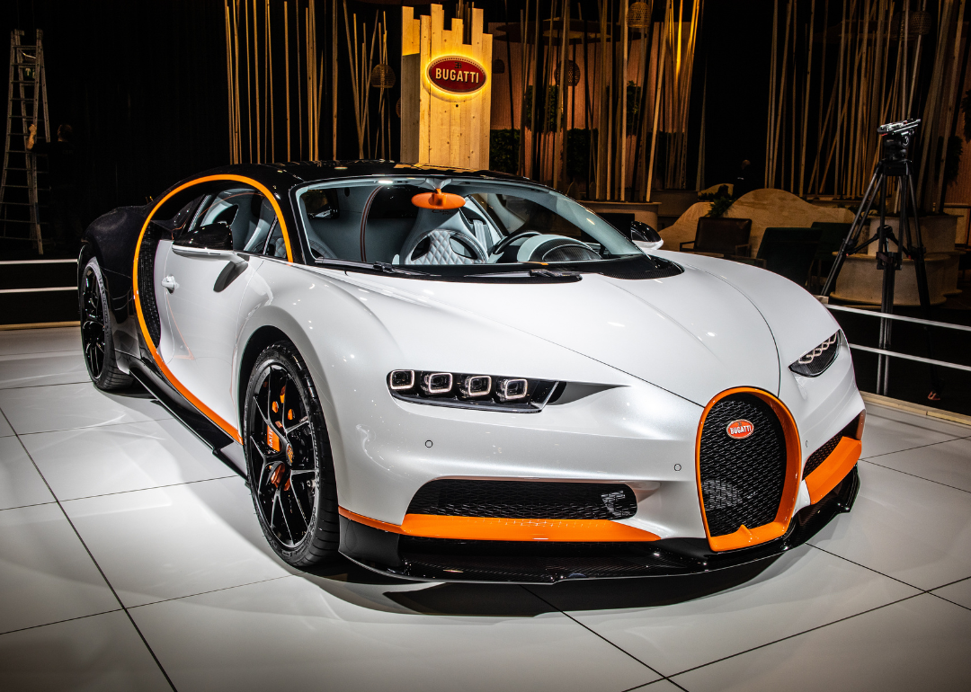 A Bugatti Chiron Sport at Brussels Motor Show in 2020.