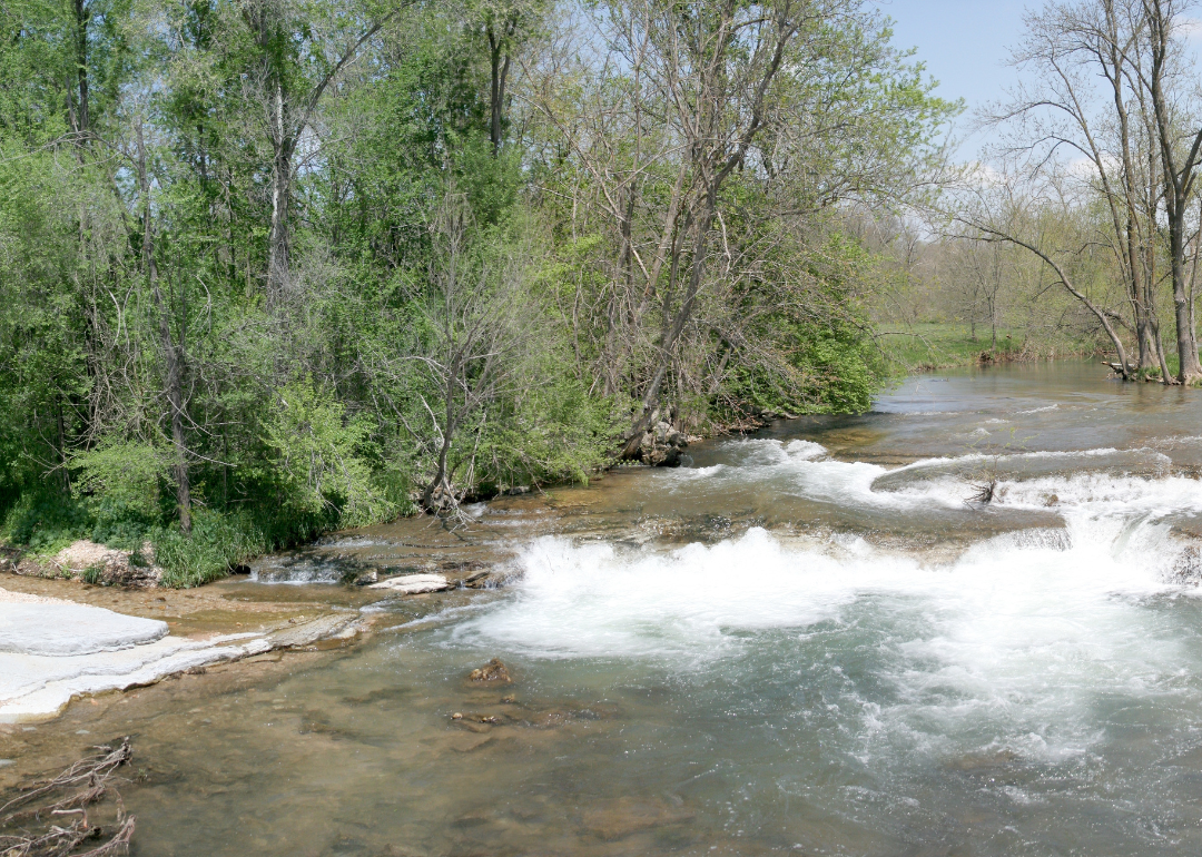 A river with small rapids