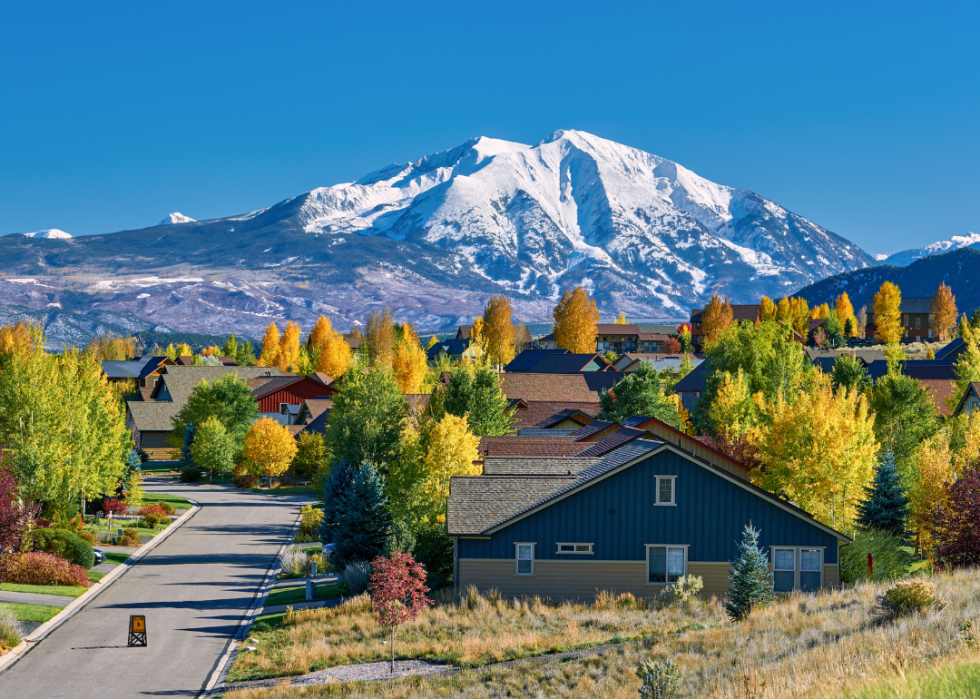 Residential neighborhood in Colorado during autumn