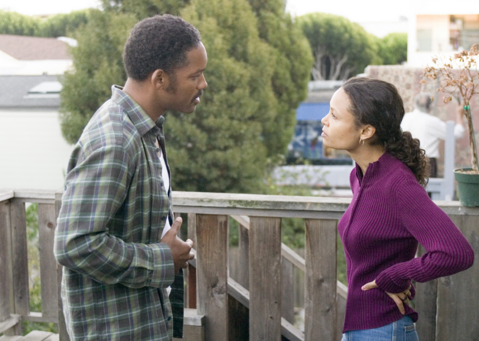 Thandiwe Newton and Will Smith in The Pursuit of Happyness