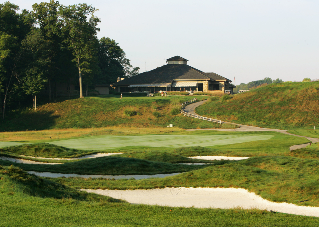The clubhouse at The Wolf Run Golf Club on September 09, 2004, in Zionsville.