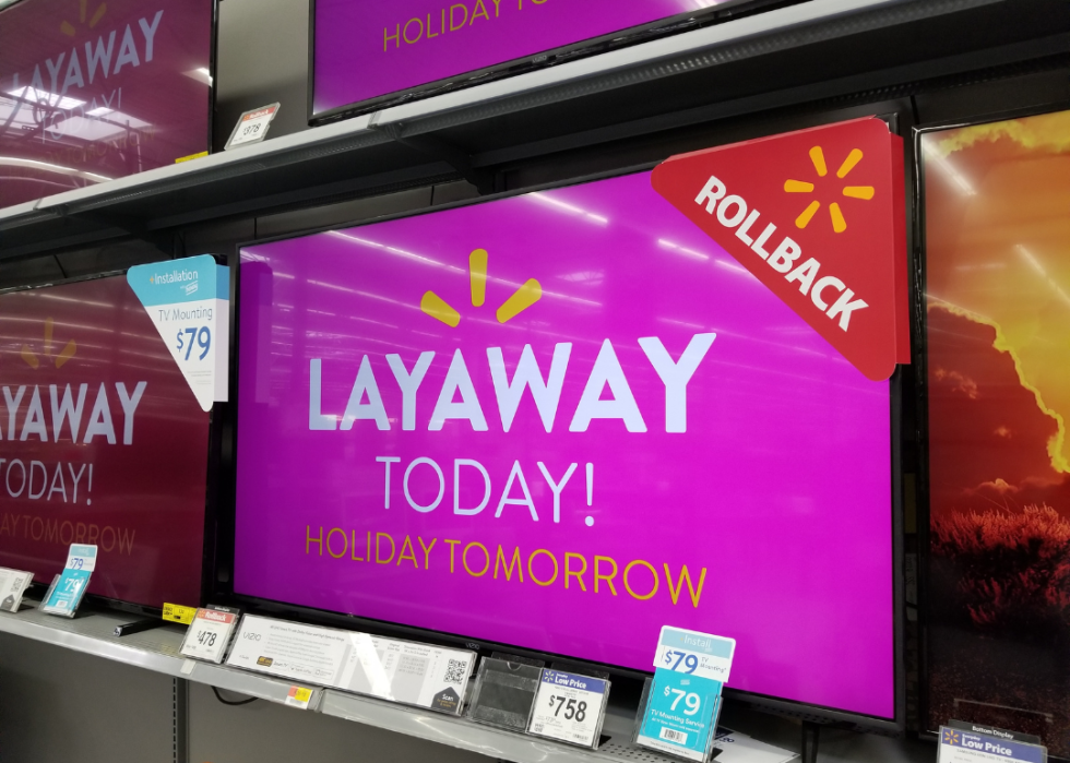 A TV offerred with a layaway program