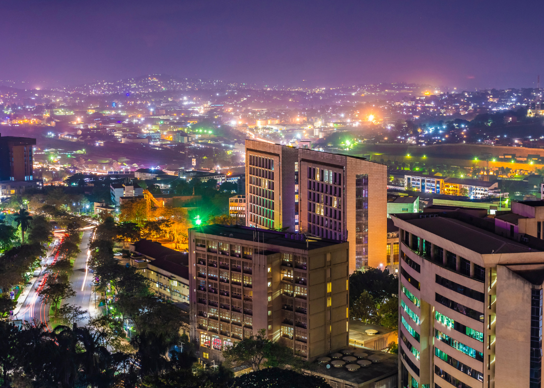Kampala, Uganda, by night