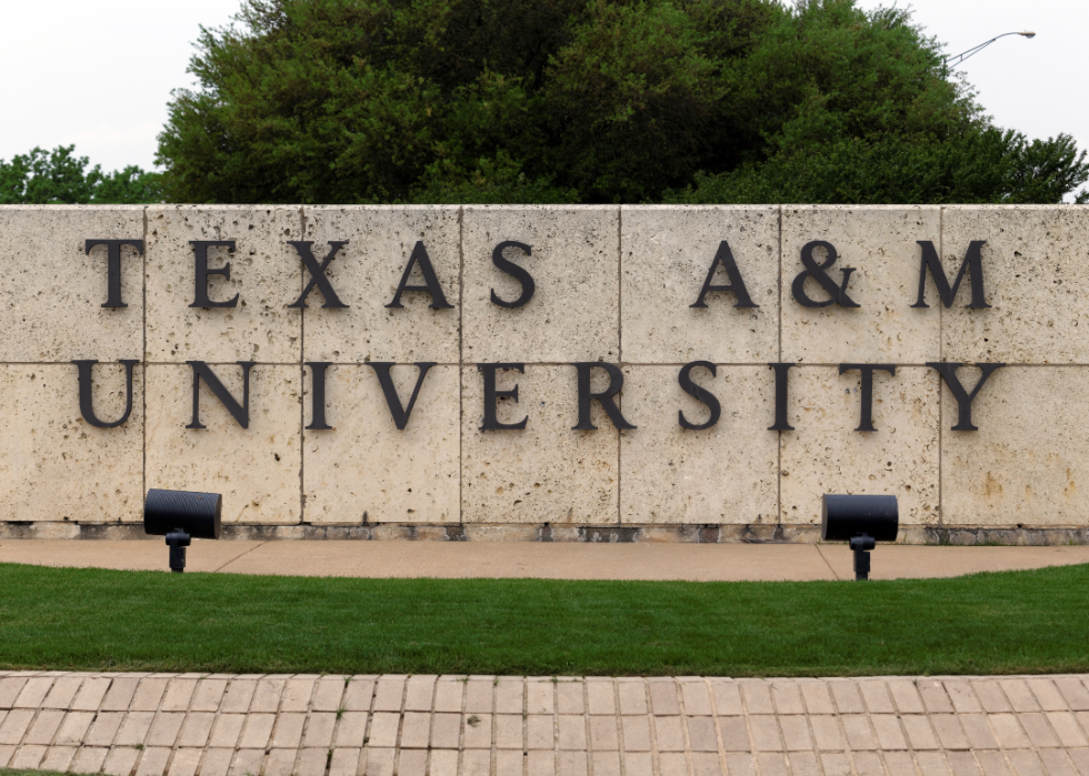 An entrance to Texas A&M University in College Station
