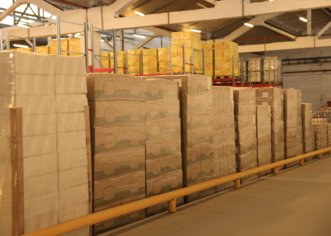 A wholesale warehouse with many packages.