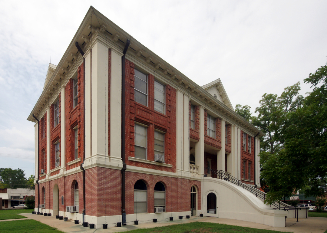 The Sabine County Courthouse in Hemphill, Texas