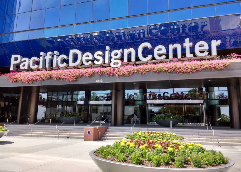 The entrance o Pacific Design Center