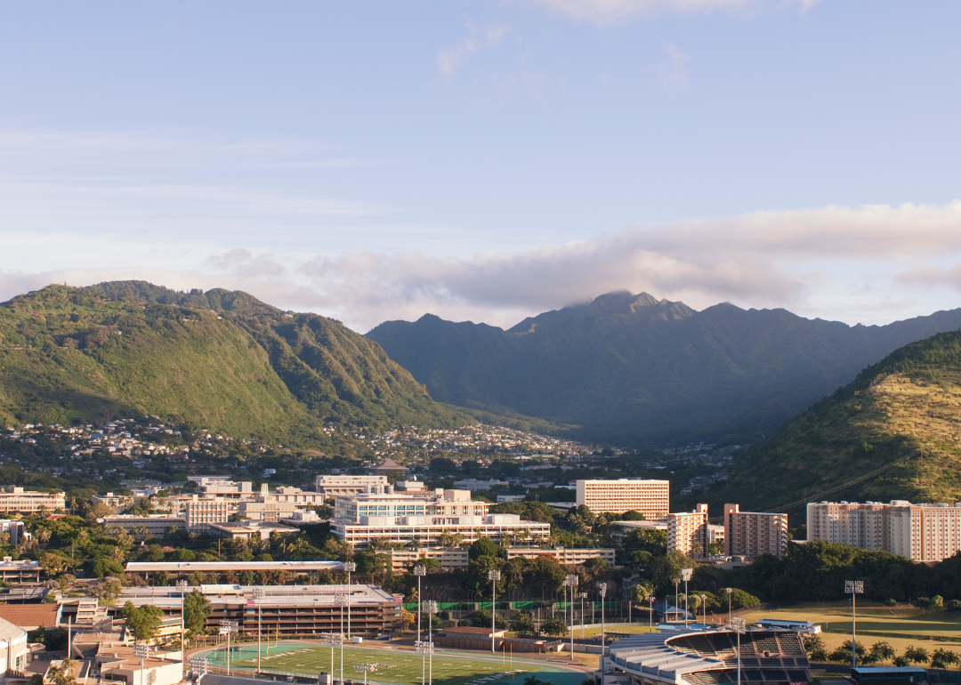 A wide view of the University of Hawaii at Manoa.