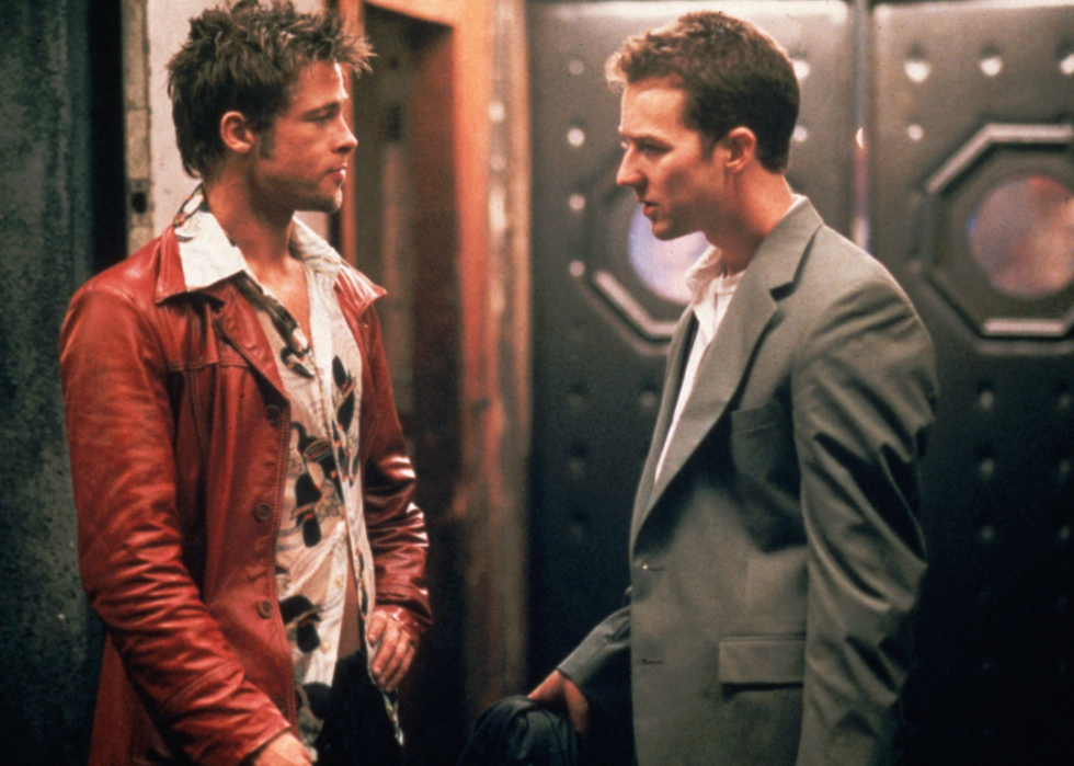 Brad Pitt and Edward Norton in Fight Club