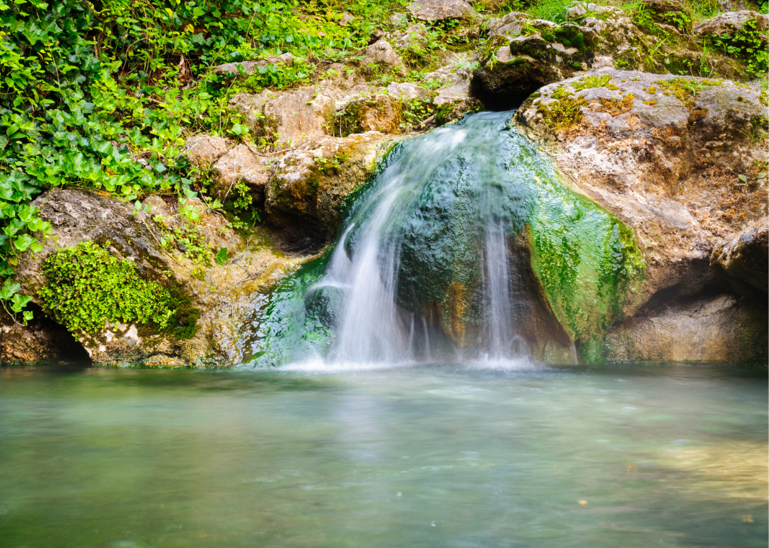 A waterfall at Hot Springs National Park.