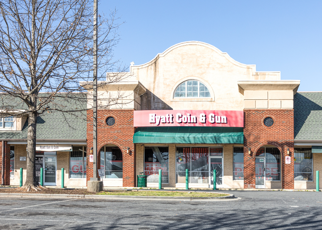 Hyatt Gun & Coin Shop on Wilkinson Boulevard in Charlotte.