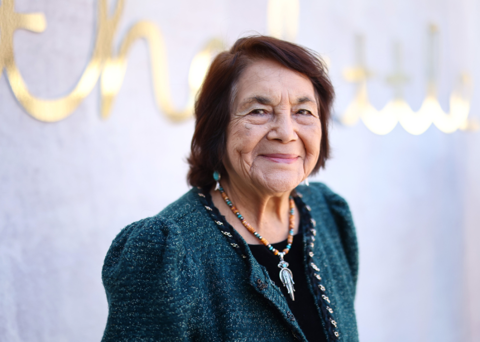 Dolores Huerta attending The Little Market's International Women's Day Celebration 2022