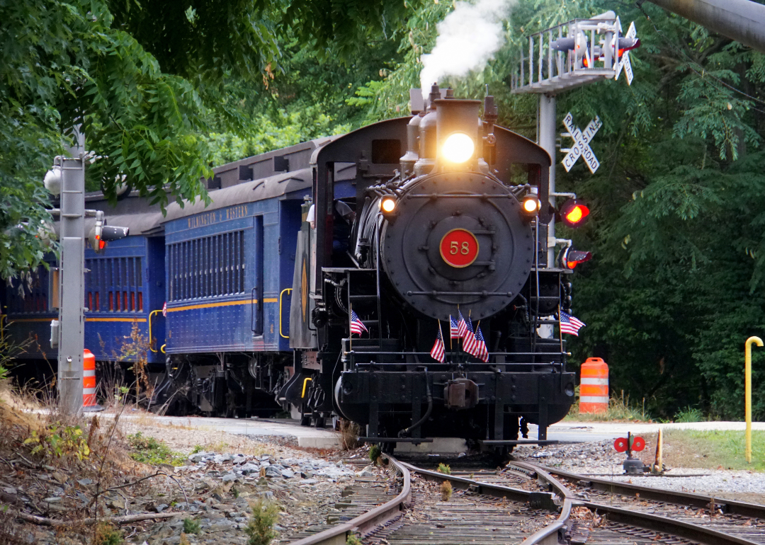 A steam locomotive in Wilmington.