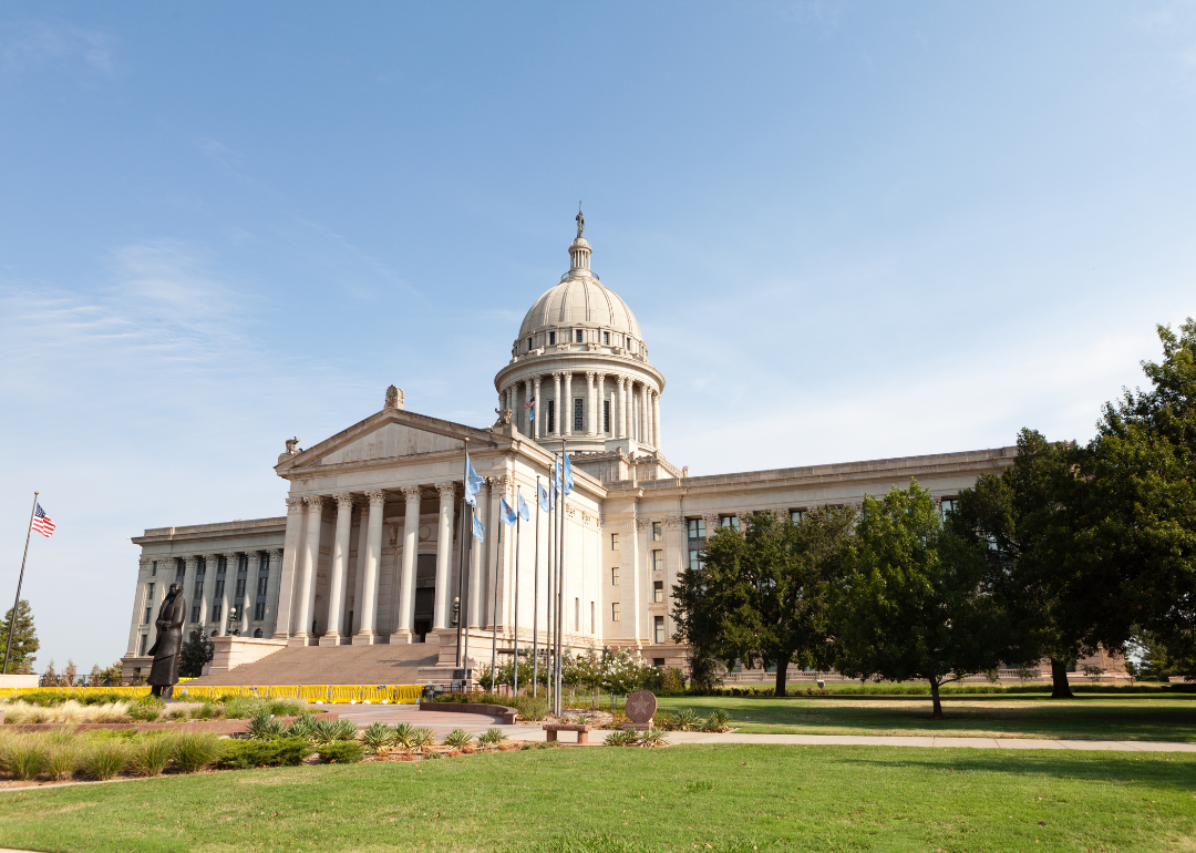 The Oklahoma State Capitol building in Oklahoma City.
