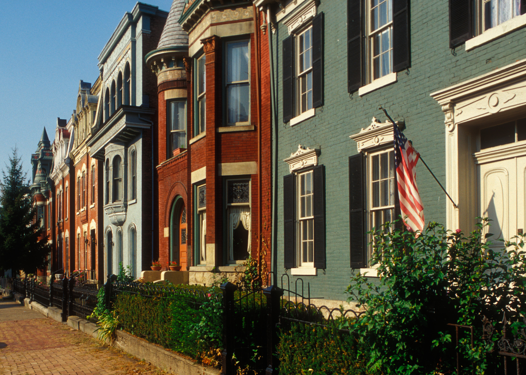 A row of brick homes in West Virginia in 2001.