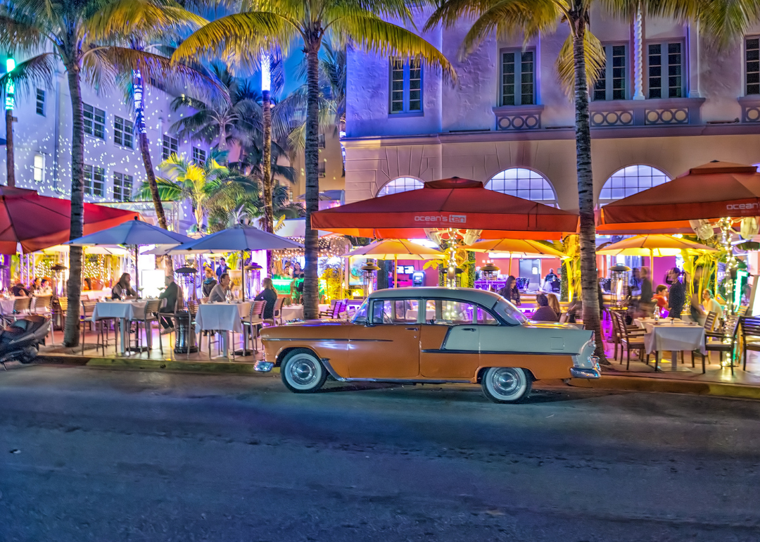 The streets of Miami Beach, Florida.