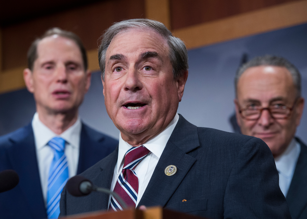 Rep. John A. Yarmuth, D-Ky., conducting a news conference in the Capitol to speak out against Republicans' tax and budget plan that will benefit the wealthy on October 4, 2017.