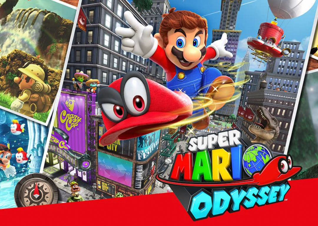 The cover of Super Mario Odyssey.