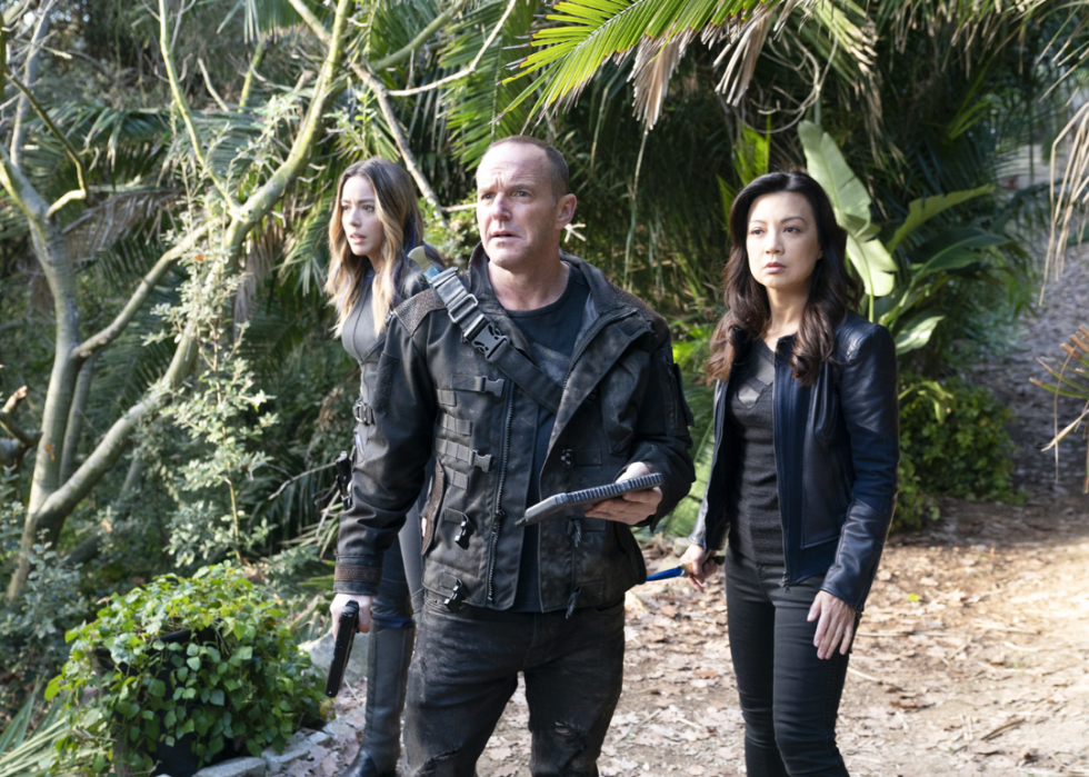 Ming-Na Wen, Clark Gregg, and Chloe Bennet in Agents of S.H.I.E.L.D.