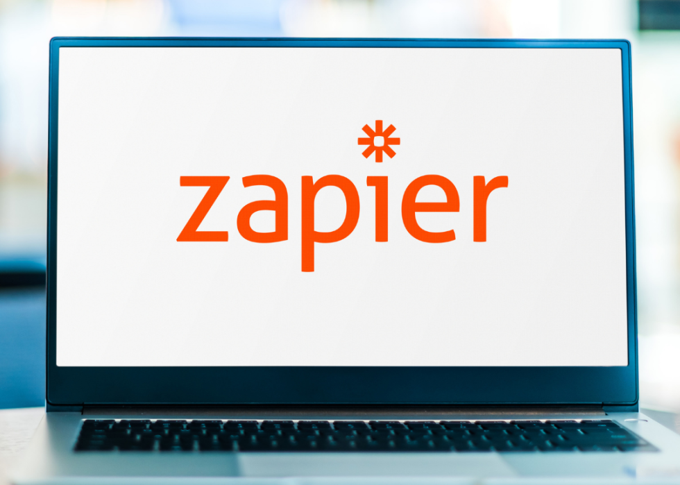 A laptop computer open to Zapier, one of TikTok's partners for lead generation
