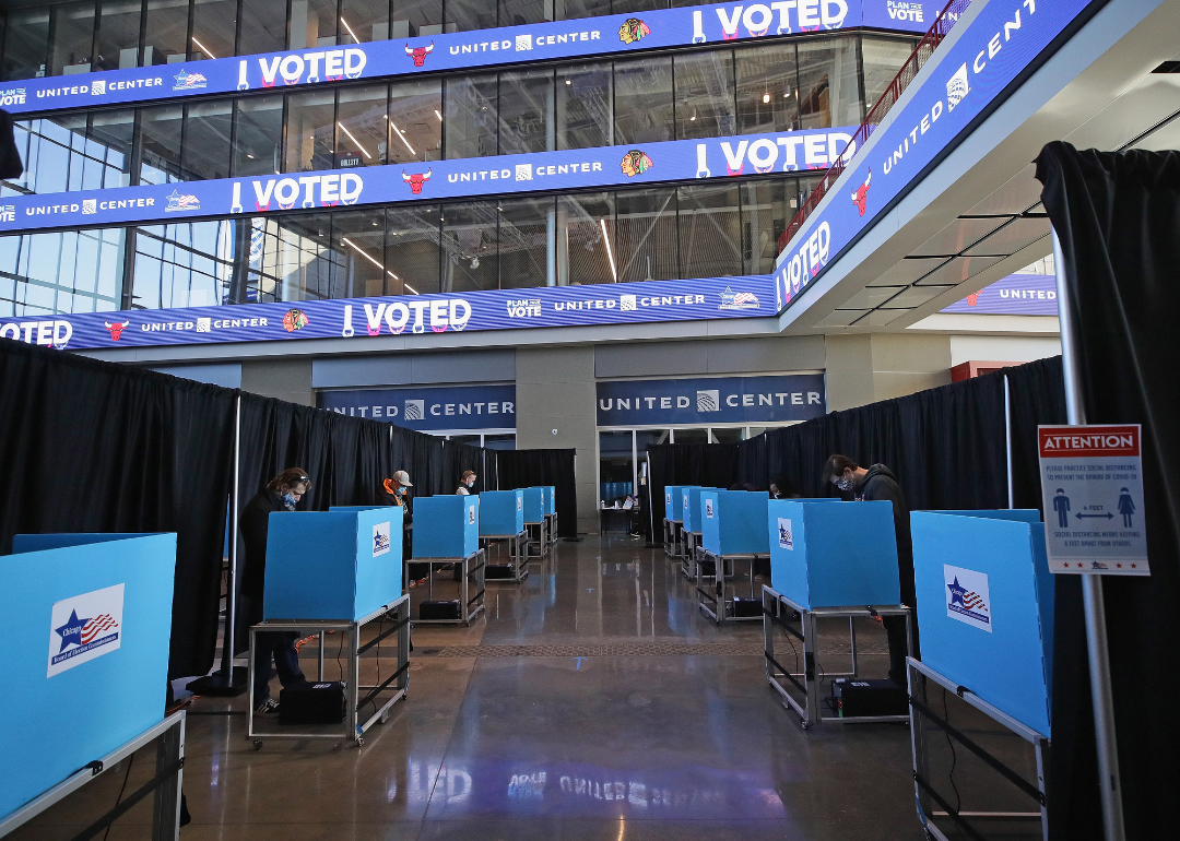 A polling place in Chicago, Illinois
