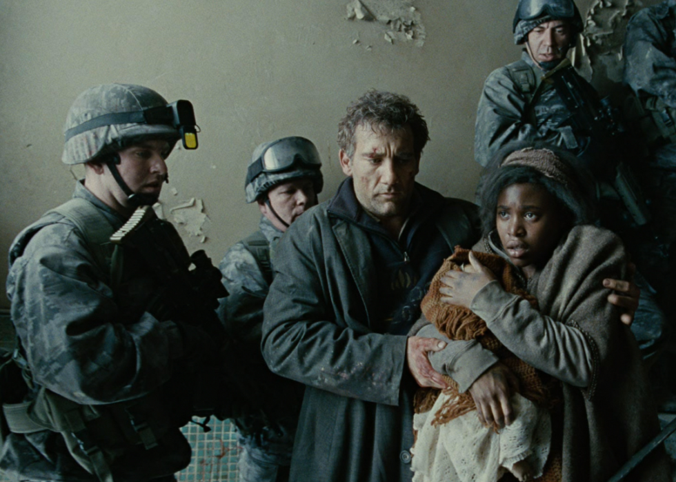 Clive Owen and Clare-Hope Ashitey in Children of Men