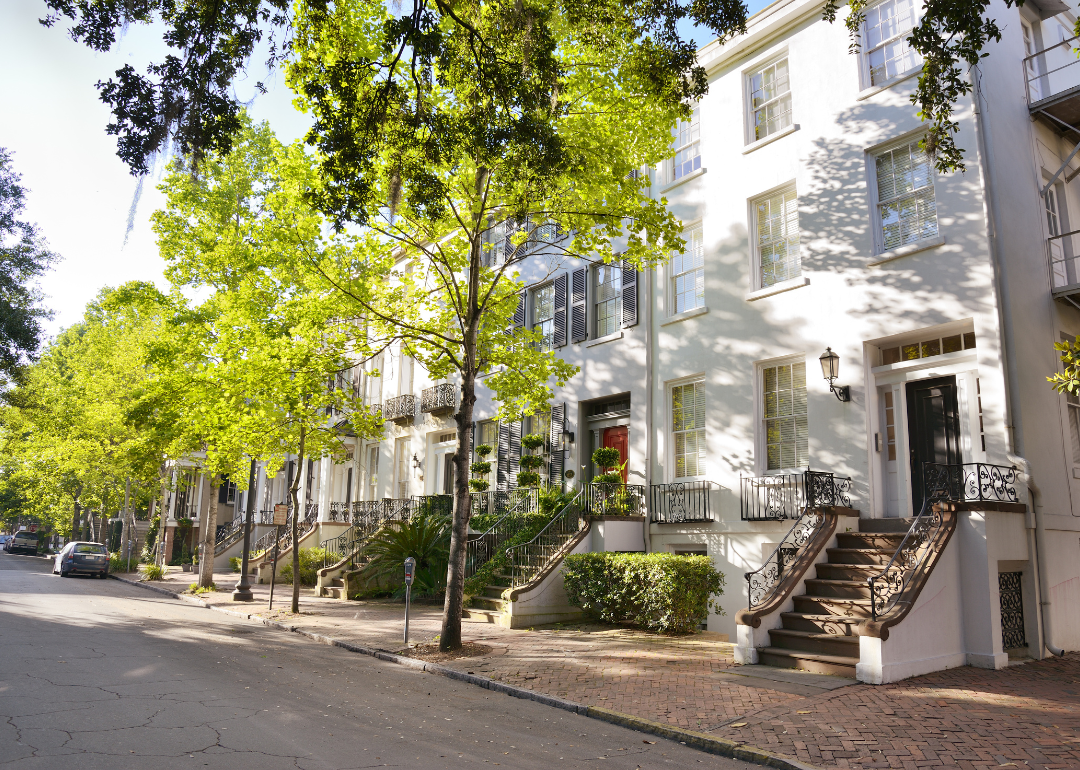 Historic homes in Savannah.