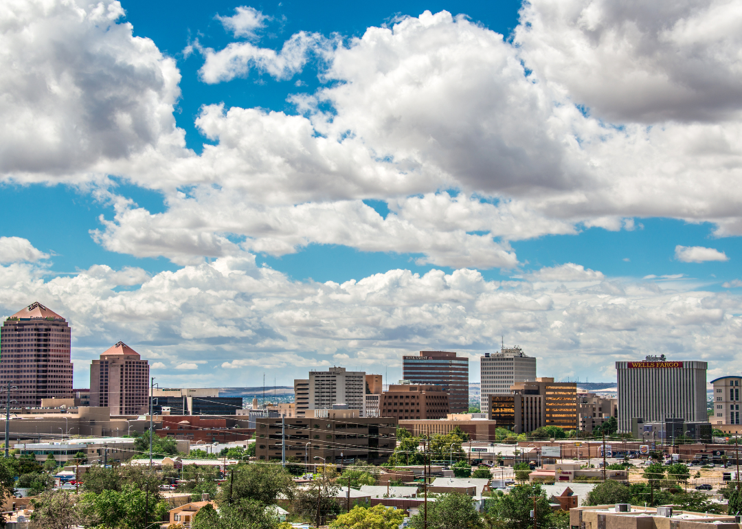 The skyline of downtown Albuquerque.