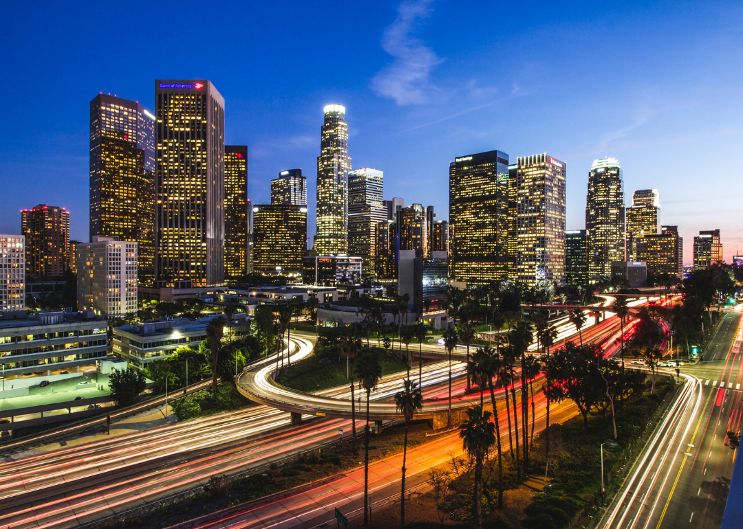 Los Angeles at dusk.