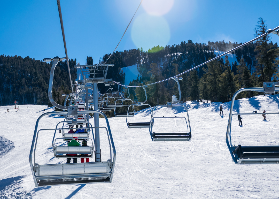 Ski lifts in Red River.