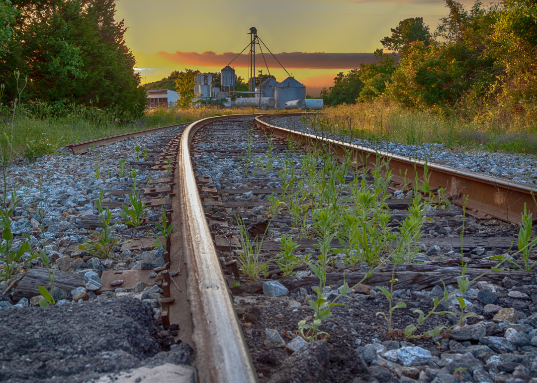 Train tracks in Courtland, Alabama.