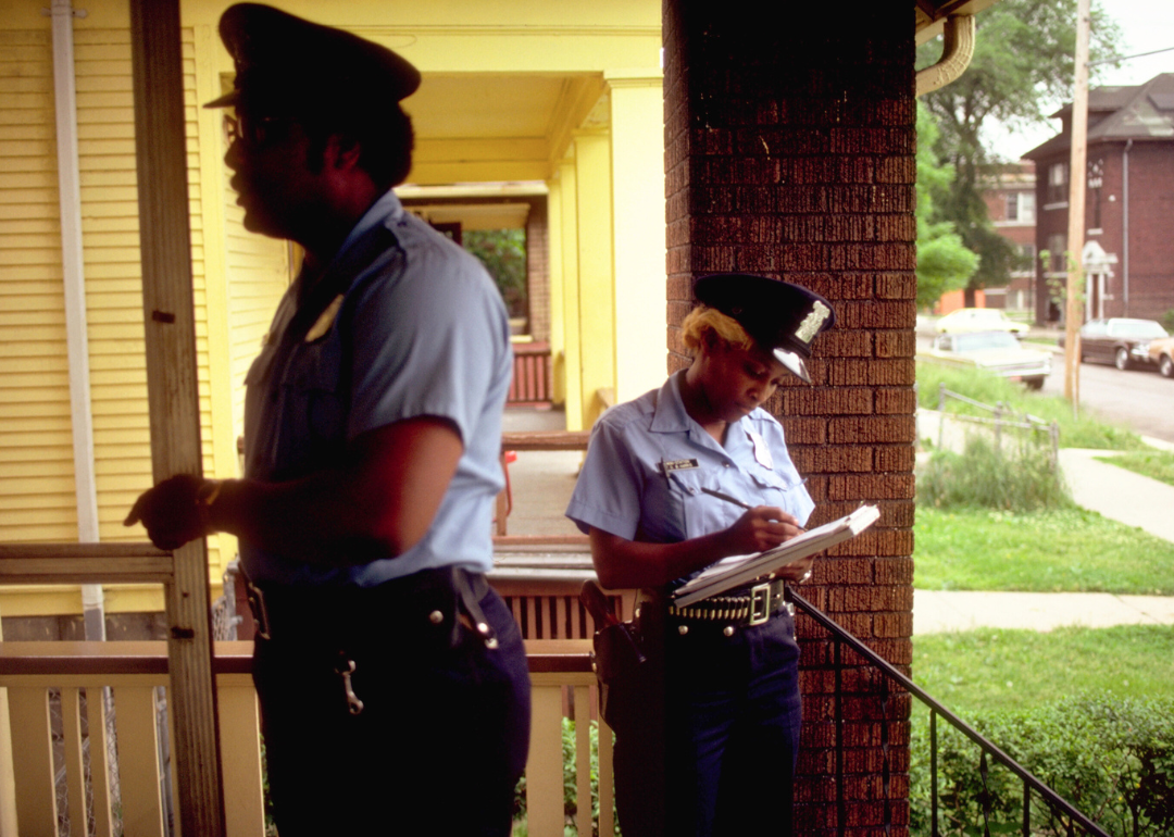 Detroit police officers in June 1978.