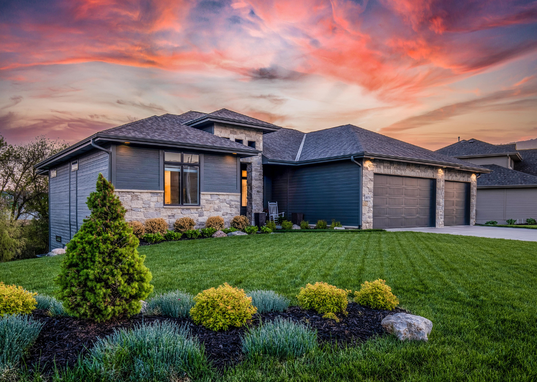 A luxury ranch-style home in Omaha.