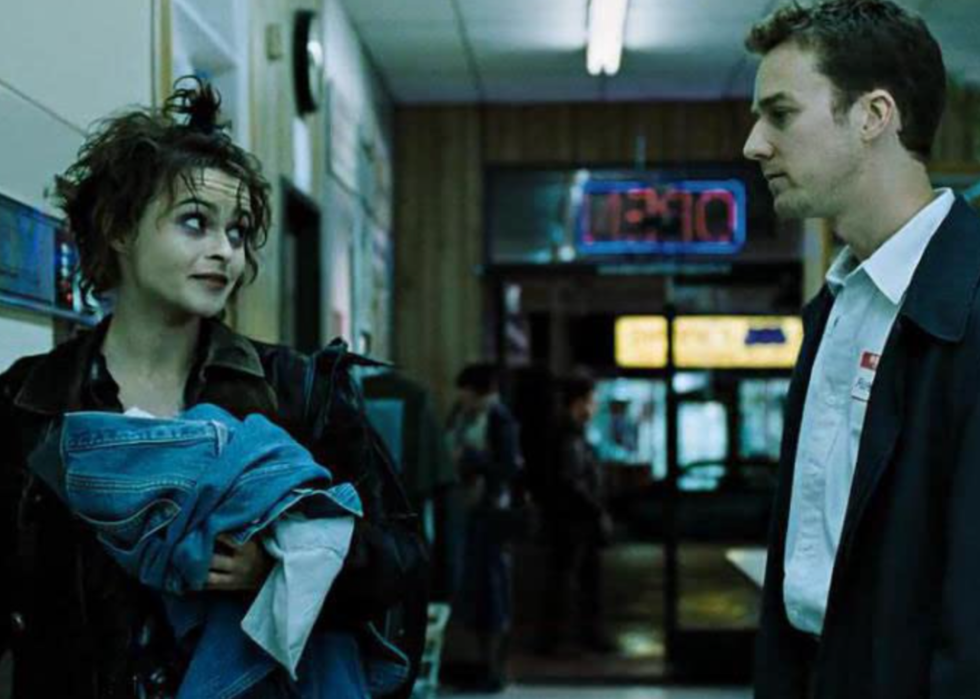 Marla (Helena Bonham Carter) and The Narrator (Edward Norton) in the movie Fight Club