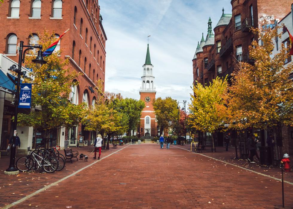 Church Street Marketplace in Burlington, Vermont.