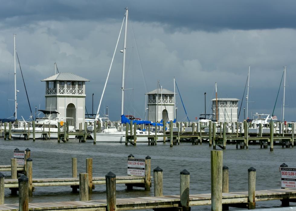 Boats in Gulfport, Mississippi.