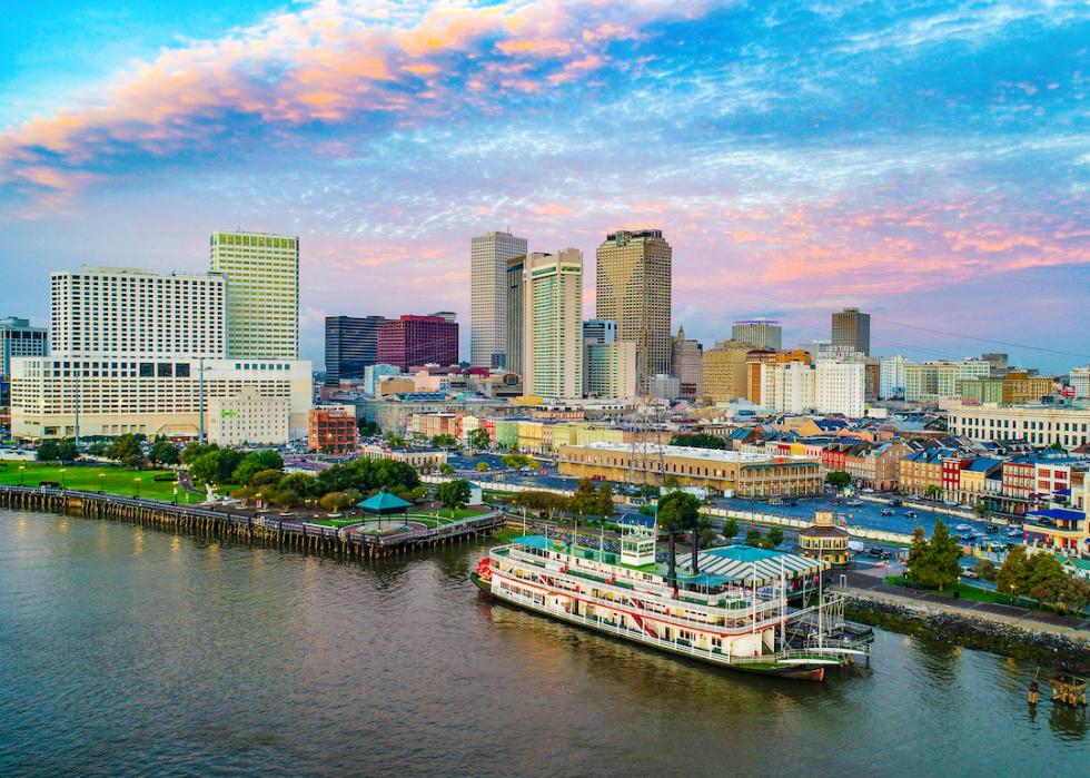 Downtown skyline in New Orleans, Louisiana.