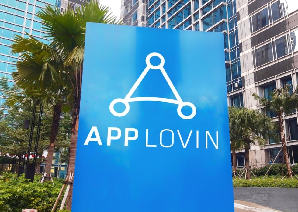 AppLovin Corporation logo in Palo Alto, California.