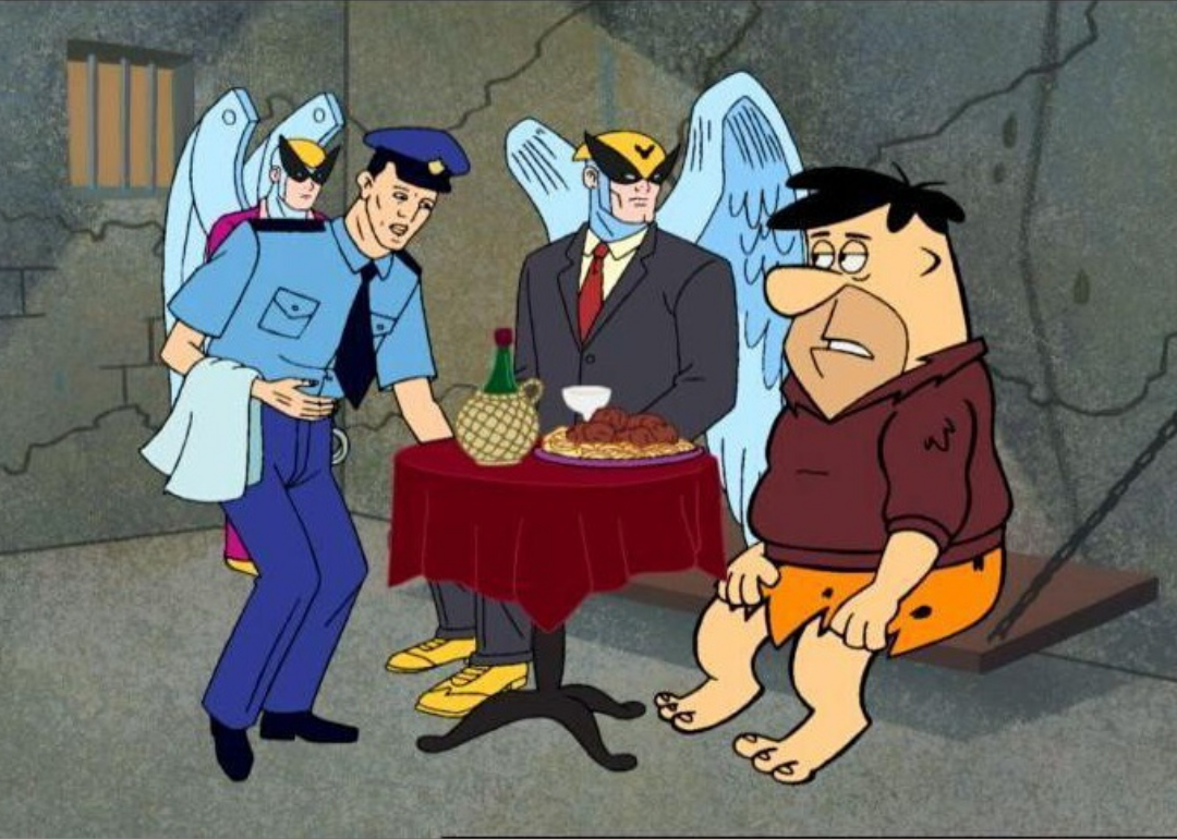 An animated still from ‘Harvey Birdman, Attorney at Law’.