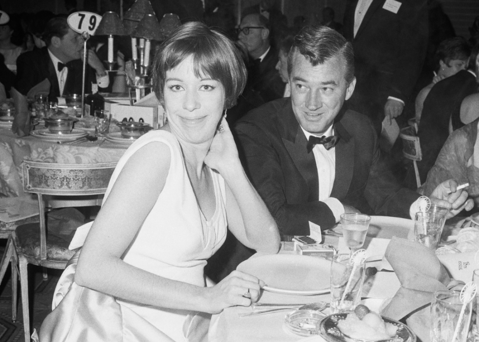 Carol Burnett and her husband Joe Hamilton at the 18th Emmy Awards.