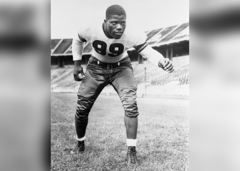 Bill Willis, number 99 Ohio senior tackle.