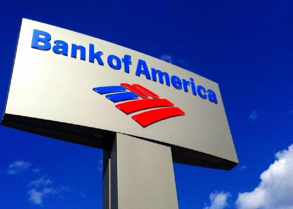 Bank of America sign.